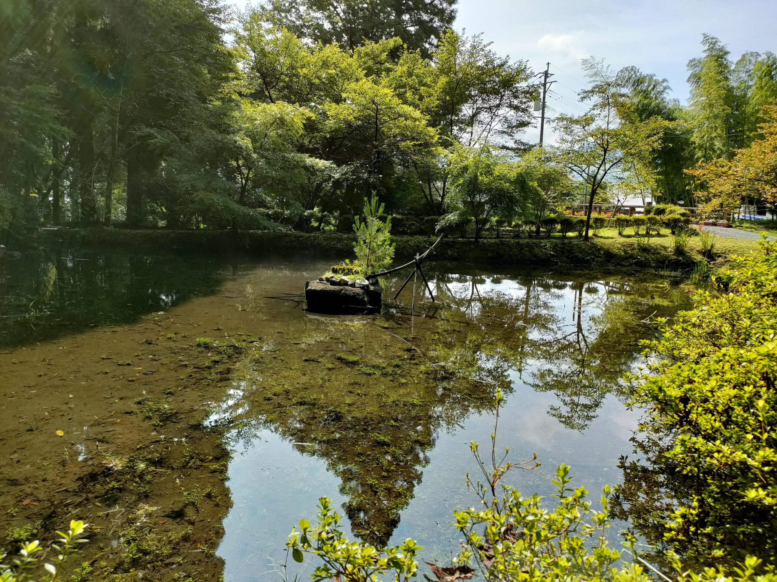 産神社 池