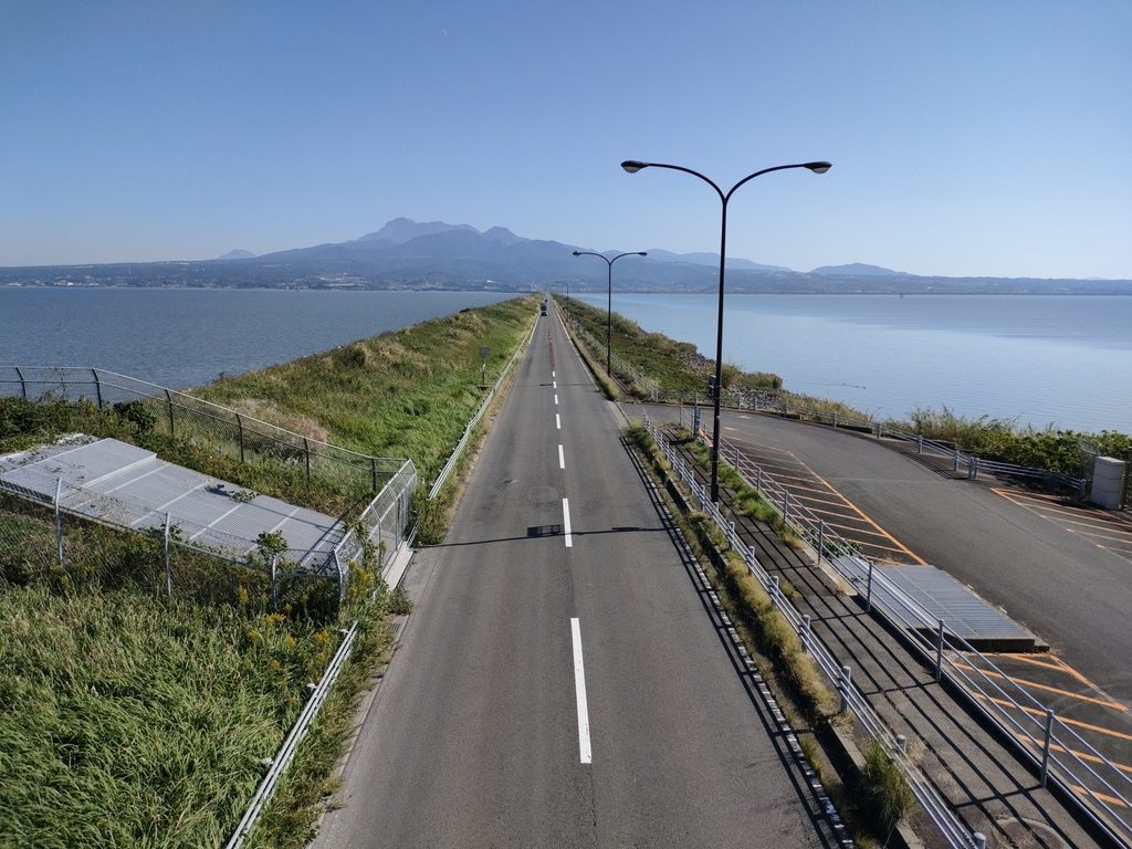 諫早湾干拓堤防道路