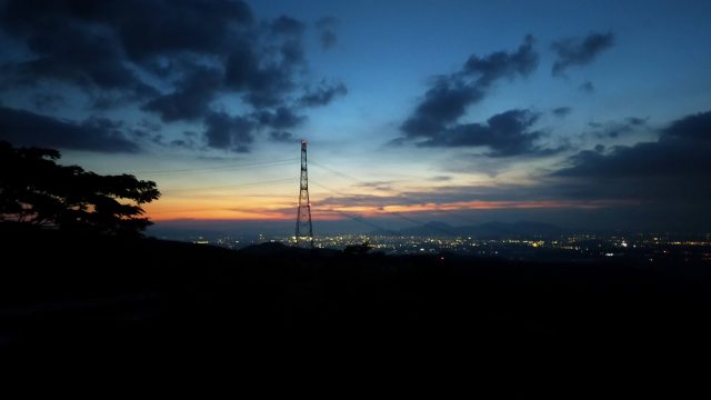 ケニーロード展望台からの夜景